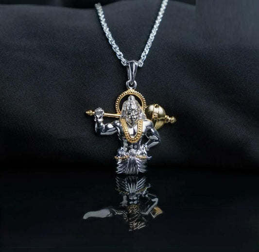Jai Krishna Gold-Silver Pendant with Chain